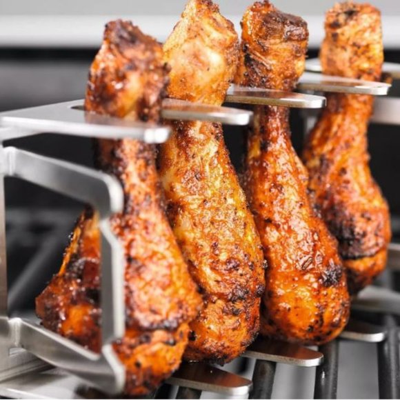 Multi Grill Rack Robust Stainless Steel Easy Cleaning Ideal Angle for Meat Easy - Picture 9 of 12